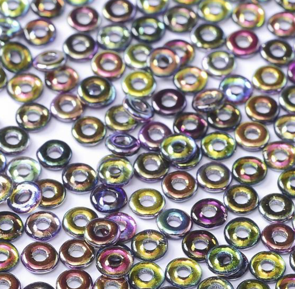 O Beads 3.8x1mm – 5g Bag – Crystal Magic Purple