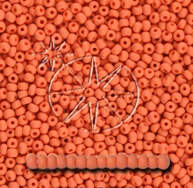 Preciosa 8/0 Seed Beads - PermaLux - 20g Pack - Matte - Coral