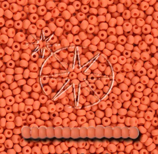 Preciosa 8/0 Seed Beads - PermaLux - 20g Pack - Matte - Coral