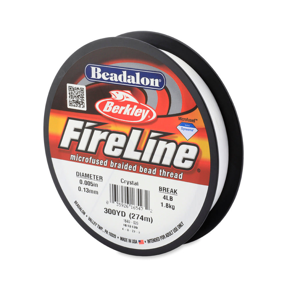 FireLine Braided Bead Thread 6lb – Crystal – 300yd Spool