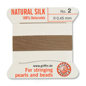 Griffin Silk Bead Cord No2 (0.45mm) β Beige