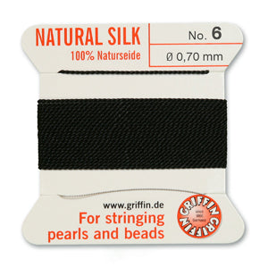 Griffin Silk Bead Cord No6 (0.7mm) – Black