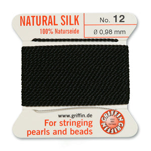 Griffin Silk Bead Cord No12 (0.98mm) – Black