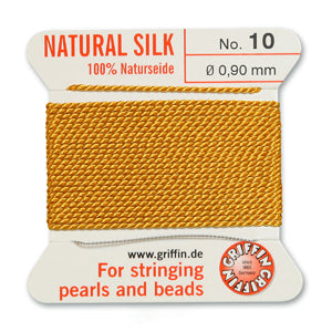 Griffin Silk Bead Cord No10 (0.9mm) - Amber