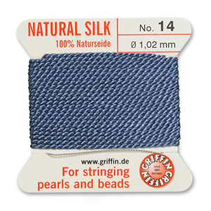 Griffin Silk Bead Cord No14 (1.02mm) - Blue