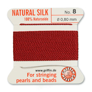Griffin Silk Bead Cord No8 (0.8mm) – Garnet