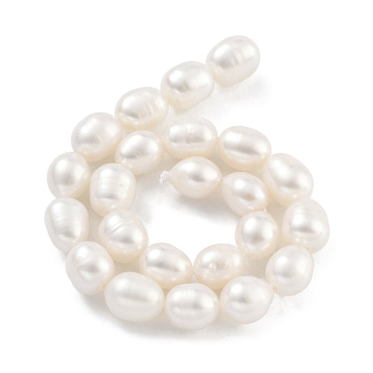 6-7mm Cream Rice Pearl Strand - Grade AA - Approx 18 Pearls