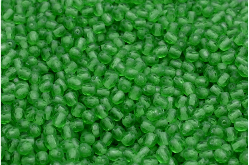 3mm Czech Fire Polish β 50120-84100 Matte Peridot x 100