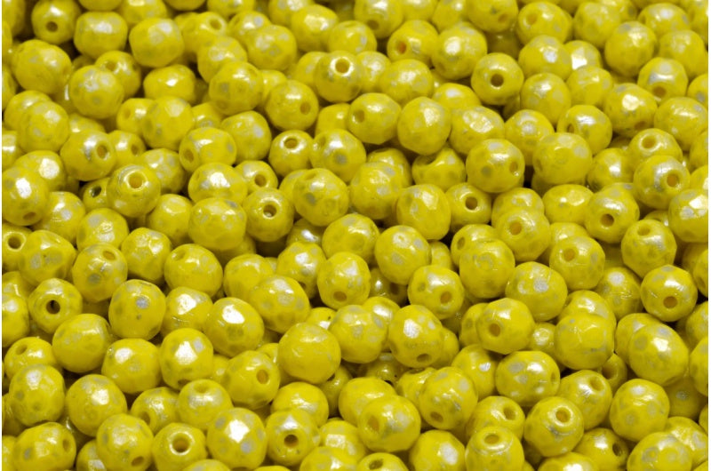 4mm Czech Fire Polish β 83120-86700 - Lemon Picasso