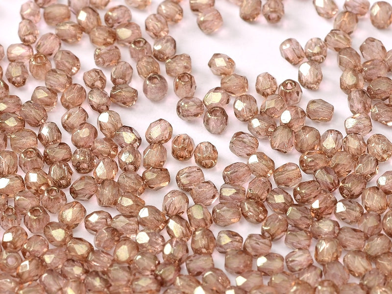 4mm Czech Fire-Polish – 00030/15495 – Crystal Red Lustre x 100