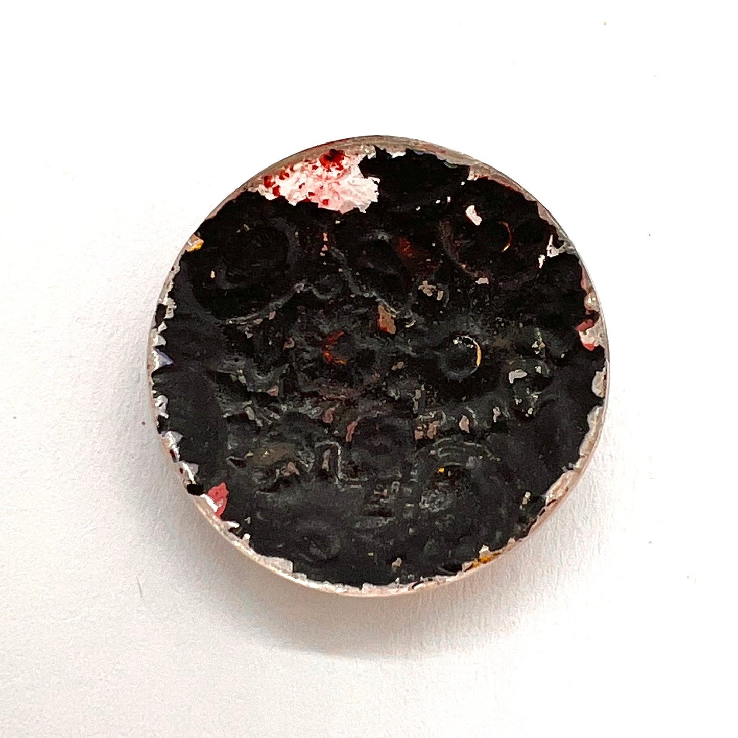 Vintage (1950s) Hand Painted Czech Glass Cabochon - 28mm (CAB1)