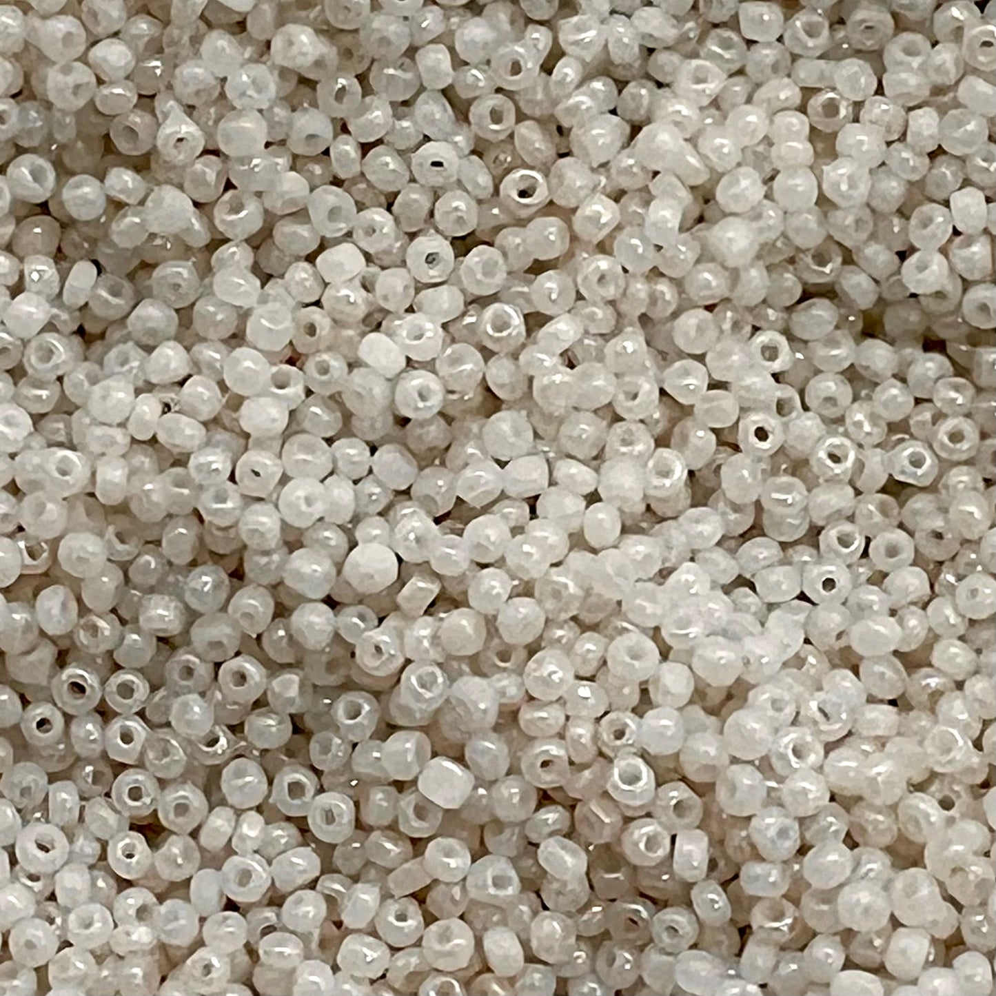 Vintage Czech Charlottes - Size 13/0 (1.7mm) - White Luster - 5g Bag