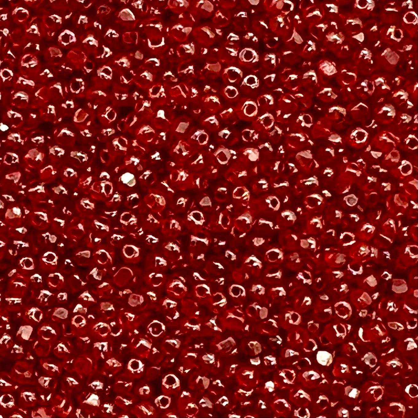 Vintage Czech Charlottes - Size 13/0 (1.7mm) - Siam Red Luster - 5g Bag