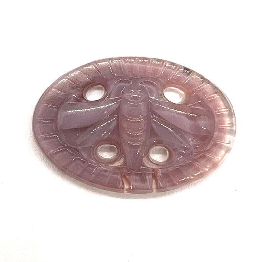 Vintage Czech Glass Connector - 30x20mm (connector)