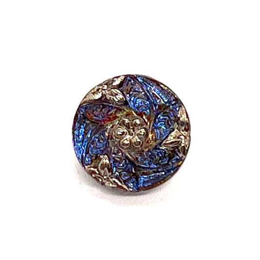 Vintage Czech Glass Button - 14mm (Button2)