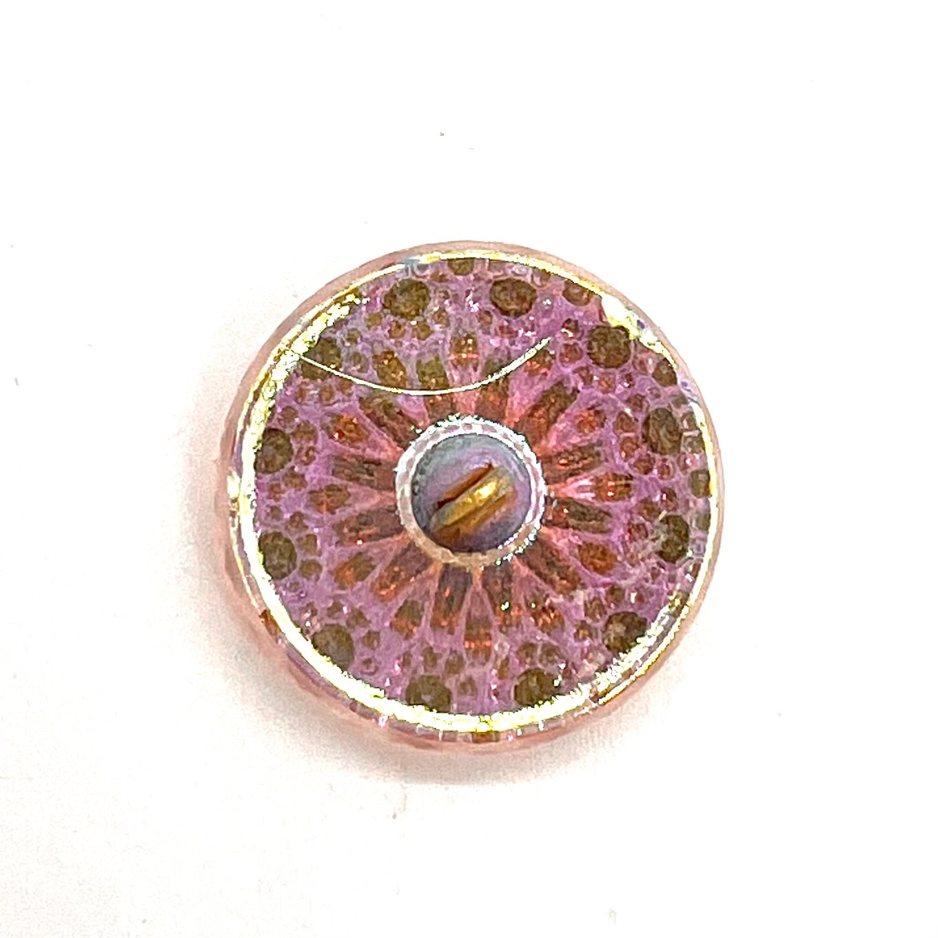 Vintage Czech Glass Button - 23mm (Button7)