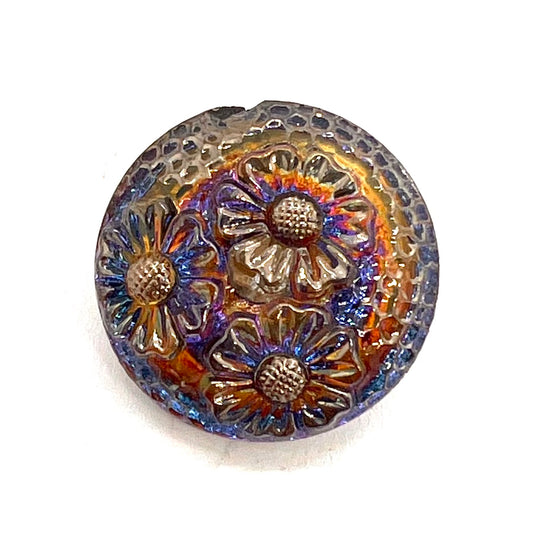 Vintage Czech Glass Button - 23mm (Button6)