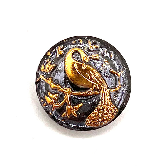 Vintage Czech Glass Button - 23mm (Button8)