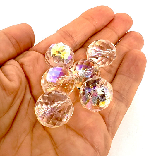 18mm Czech Fire Polish – 00030/28701 – Crystal AB – Pack of 1