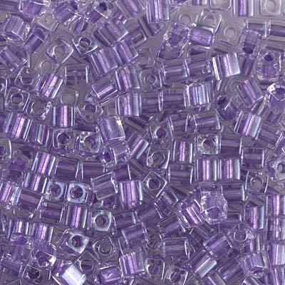 Miyuki Cubes 3mm - 5g Bag – Sparkling Purple Lined Crystal