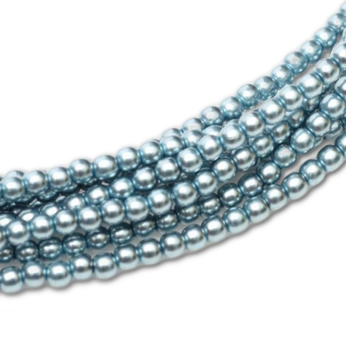 3mm Czech Round Glass Pearl - Bag of 100 β 10201 - Comet Blue