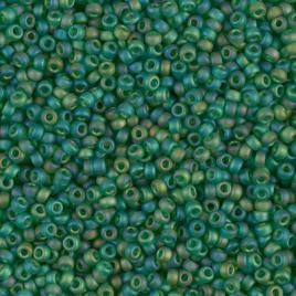 11/0 Miyuki Seed Beads - 25g Bag – Matte Transparent Green AB - Colour 146FR