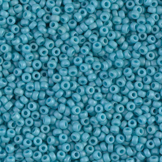 11/0 Miyuki Seed Beads - 25g Bag – Matte Opaque Turquoise Blue Luster – Colour 2029