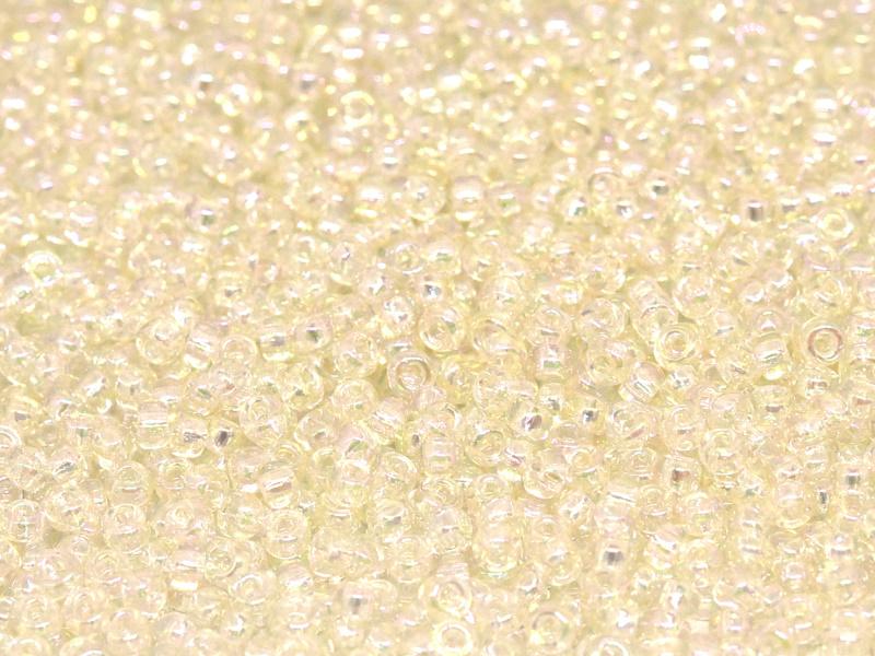 11/0 Miyuki Seed Beads - 25g Bag – Crystal Ivory Gold Luster – Colour 2442