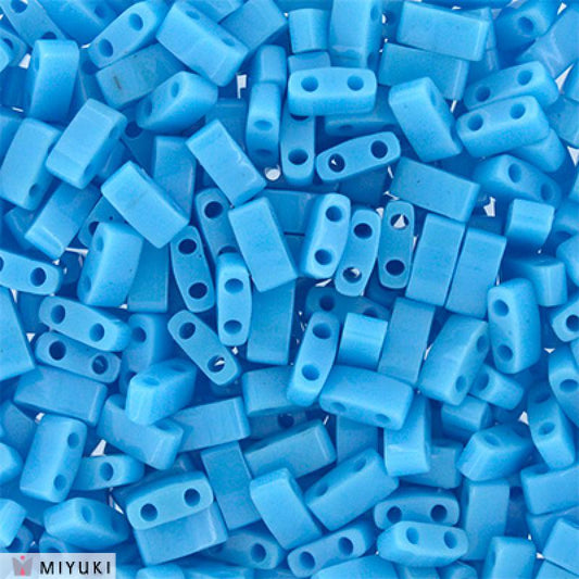 Miyuki Half Tila Beads - 5g Bag - Opaque Turquoise Blue