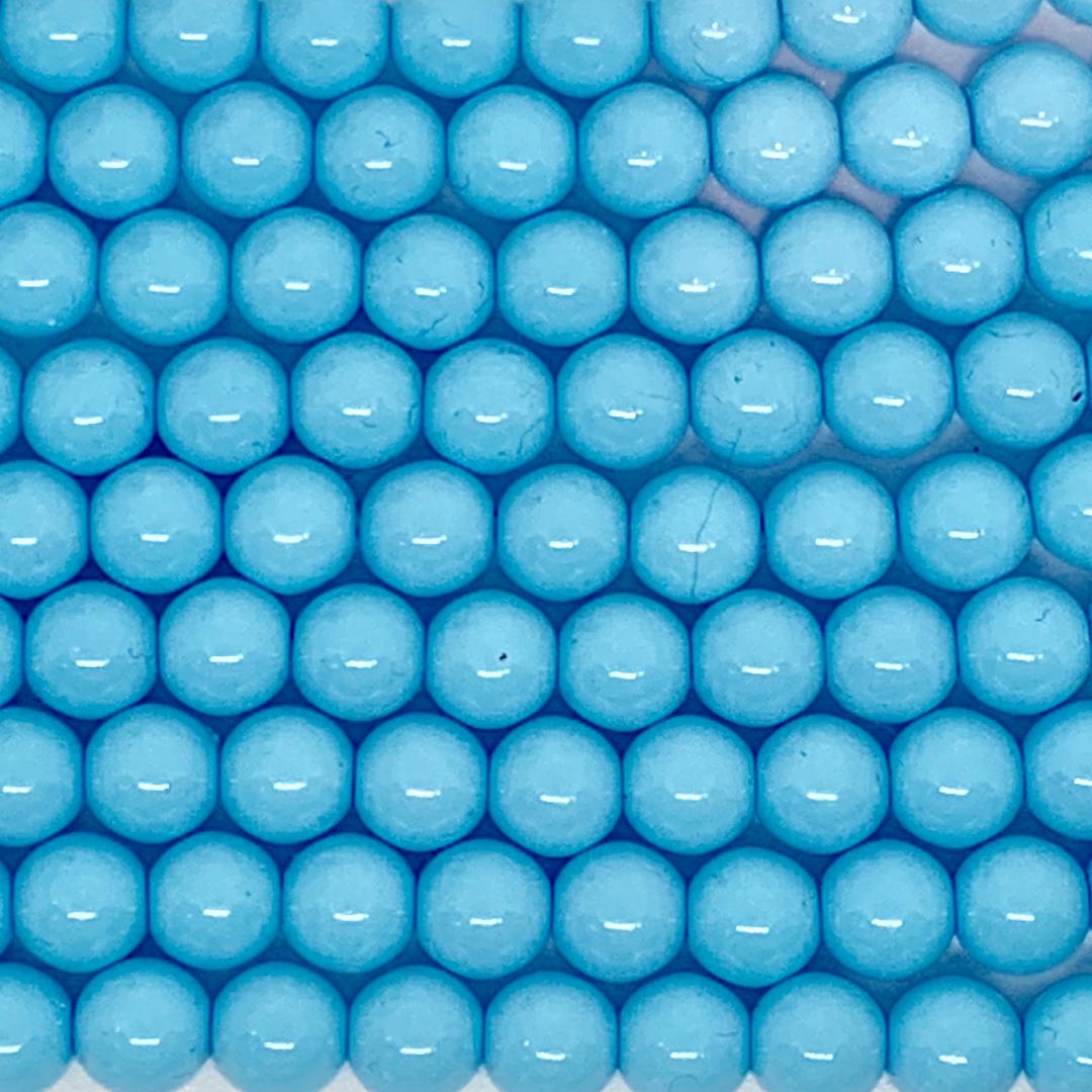 6mm Czech Round Glass Pearl - Bag of 50 – 02010-58016 – Vintage Blue