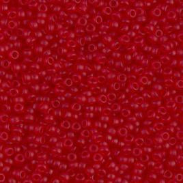 8/0 Miyuki Seed Beads - 25g Bag β Matte Transparent Red - Colour 141F