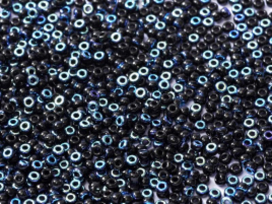 15/0 Miyuki Seed Beads 5g Bag – Black AB - Colour 4555