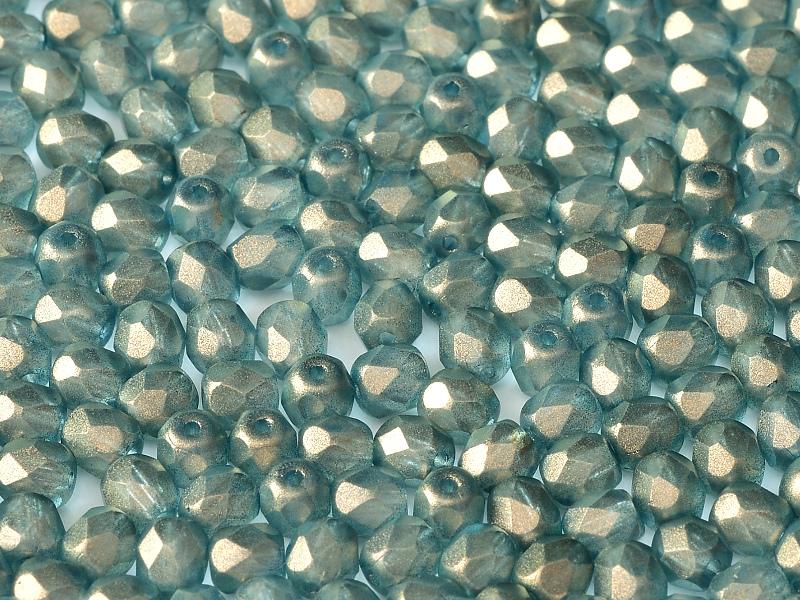 4mm Czech Fire Polish – 00030/29263 – Crystal Golden Touch Shodows x 100