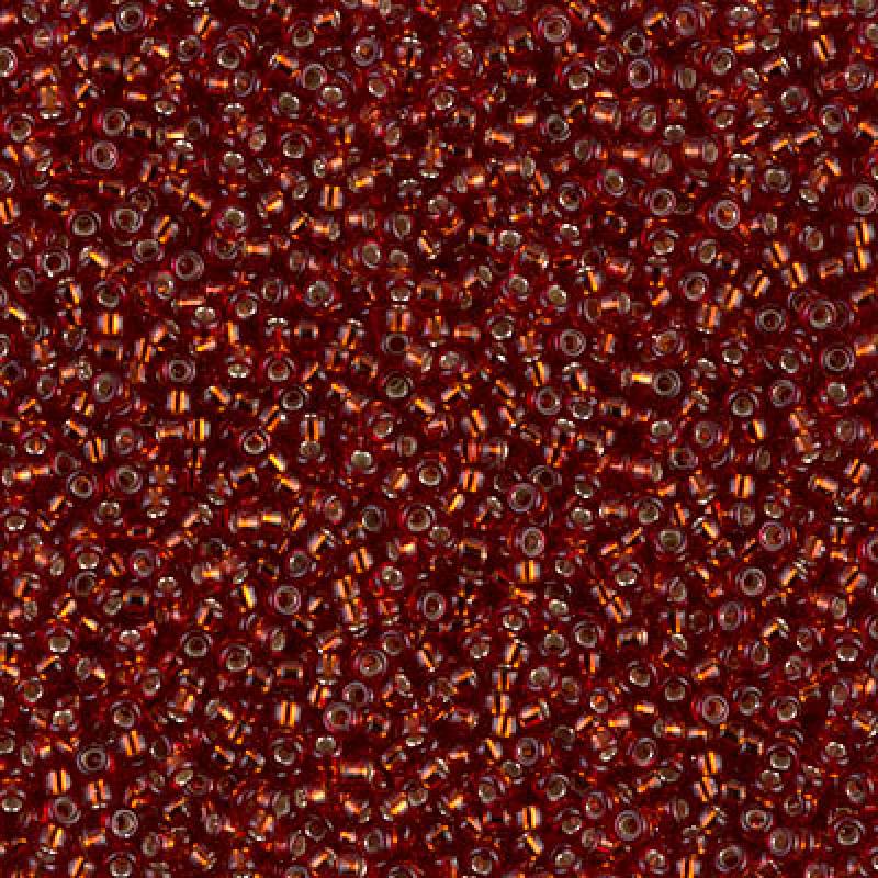 11/0 Miyuki Seed Beads 25g Bag – Silver Lined Dark Ruby - Colour 11D