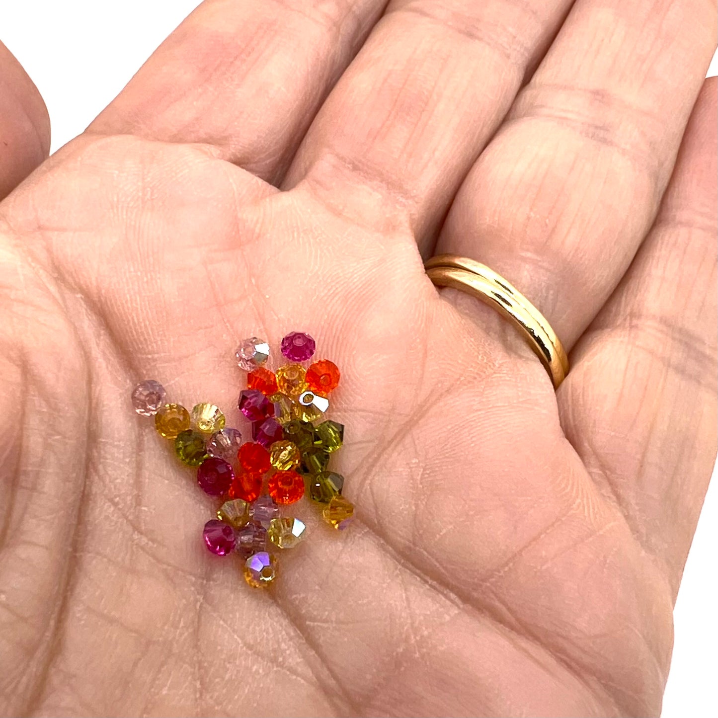 3mm Preciosa Bicone Mix - Pack of 30 - Autumn Aurora