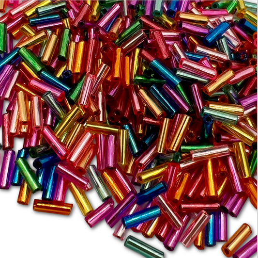 Preciosa Bugle Bead Mix 25g Bag - Kaleidoscope