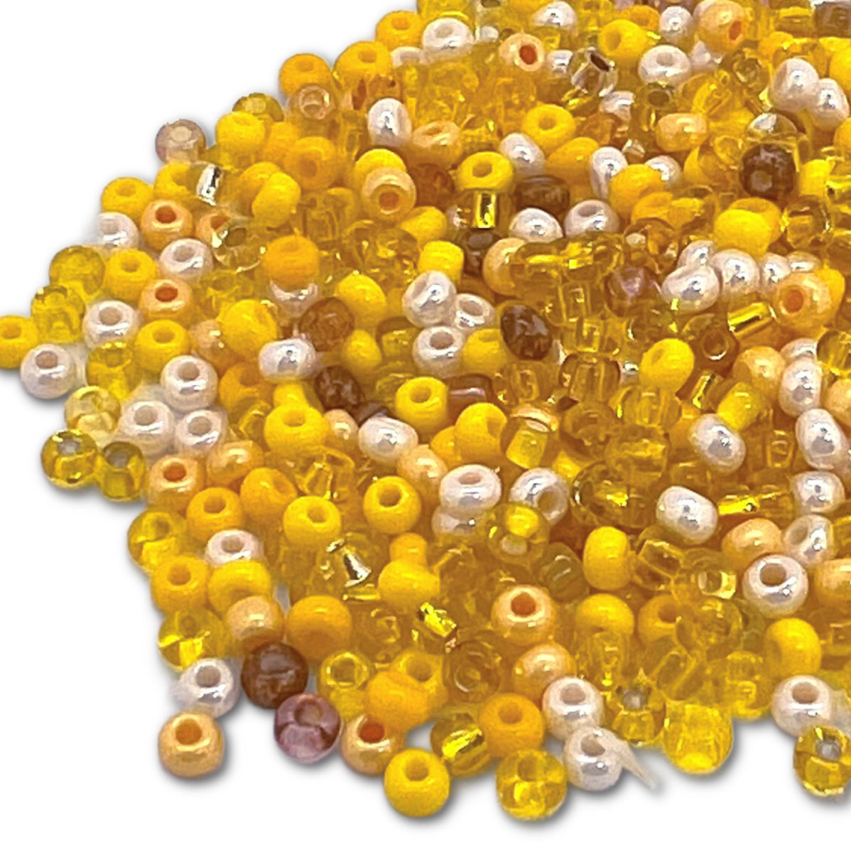 8/0 Preciosa Seed Bead Mix 25g Bag - Harvest Yellow