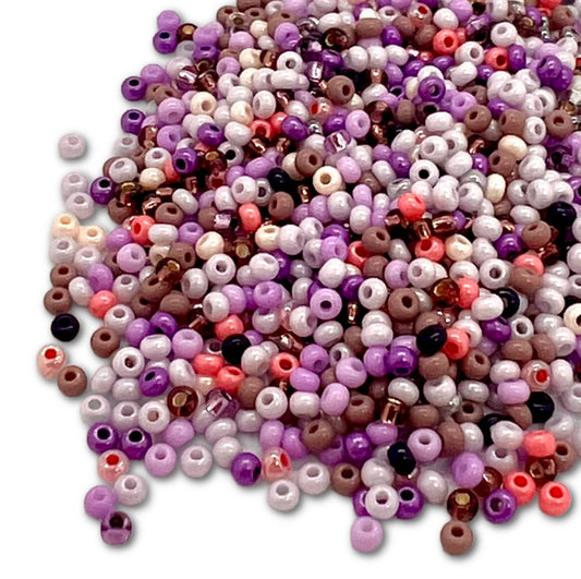 11/0 Preciosa Seed Bead Mix 25g Bag - Dusty Lilac