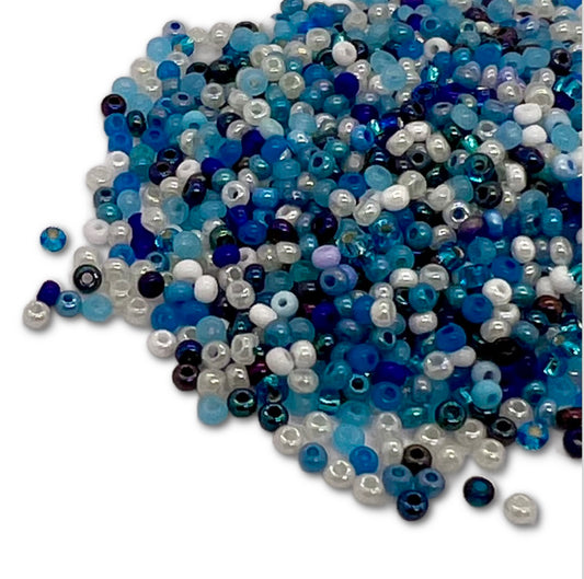 11/0 Preciosa Seed Bead Mix 25g Bag - Aqua Mix