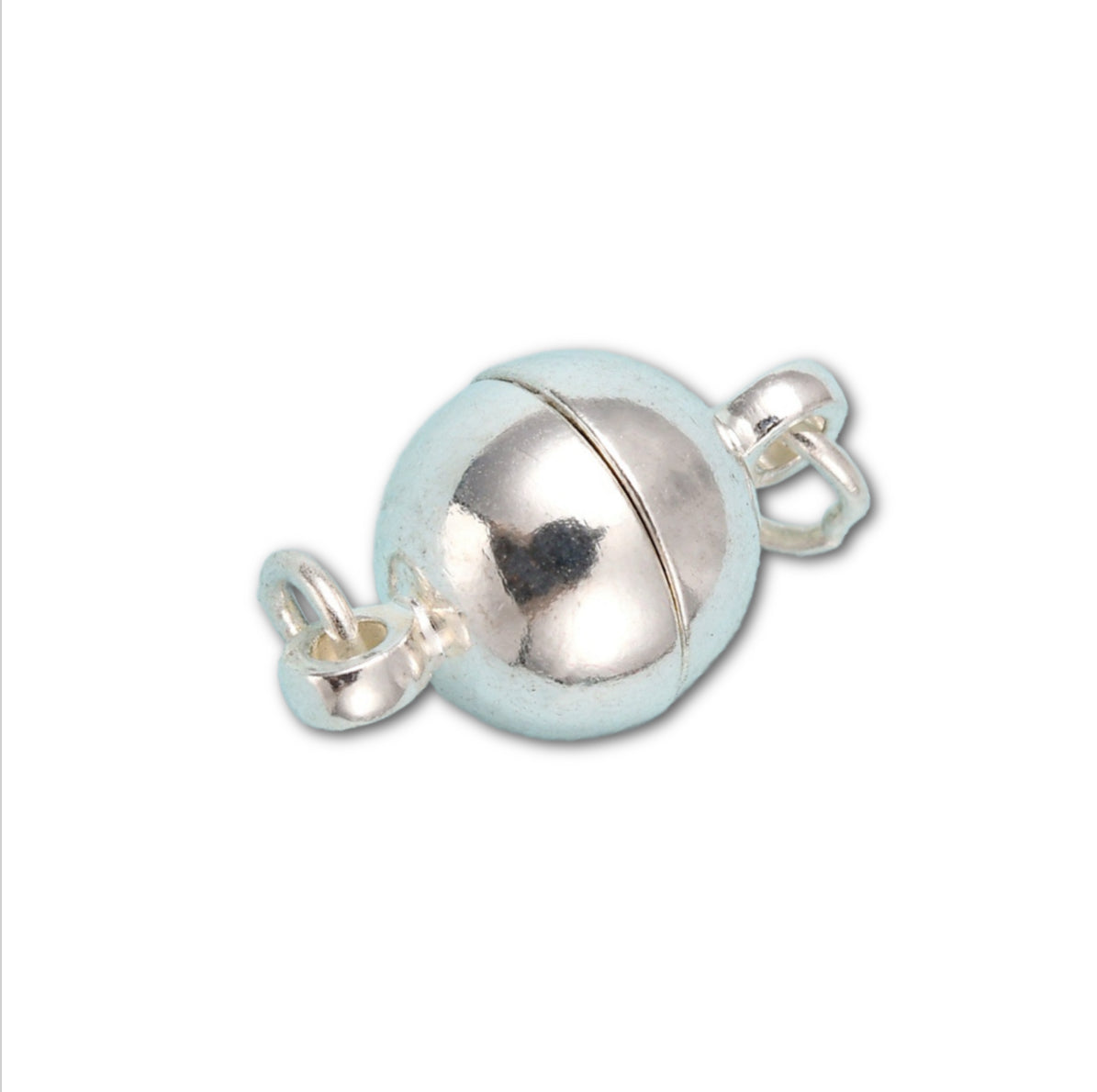 Silver Plated Large Magnetic Clasp 14x8mm (incl Jump Rings) - Pack of 1