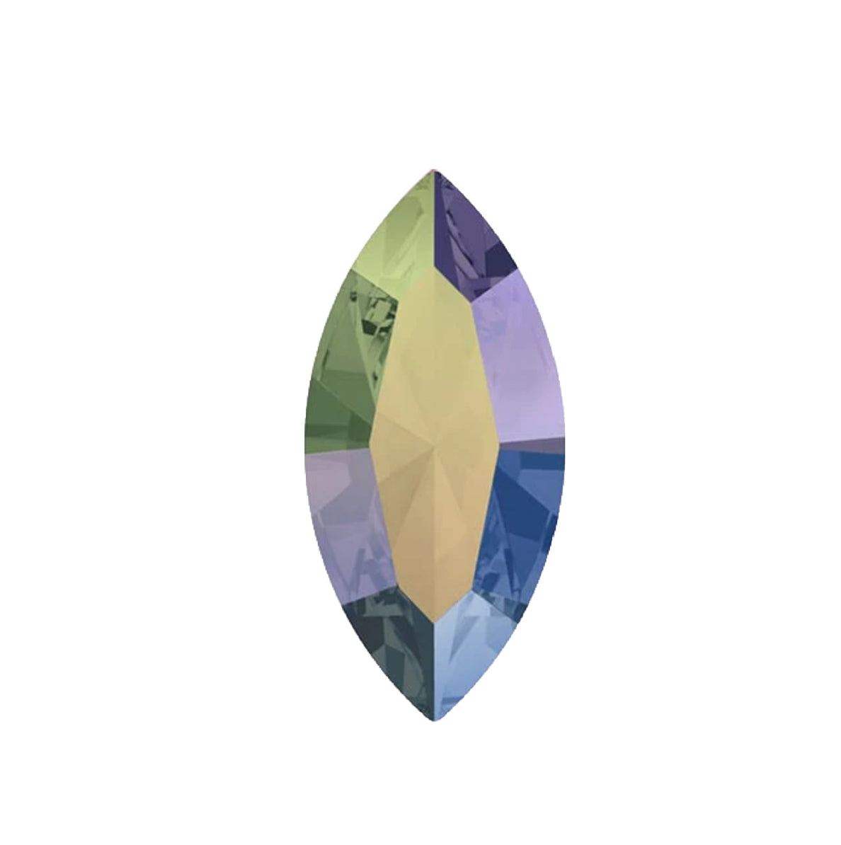 15x7mm Aurora Crystal Navette Stones - Pack of 6 - Crystal Paradise Shine