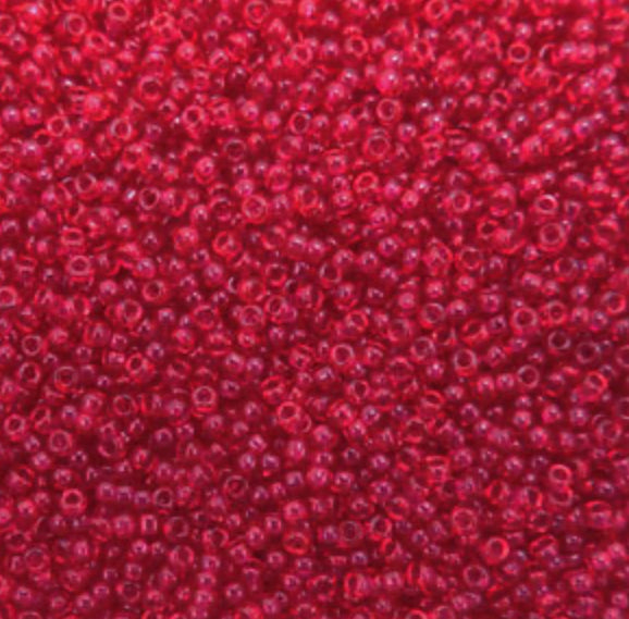 8/0 Miyuki Seed Beads - 25g Bag – Transparent Fuchsia - Colour 1406