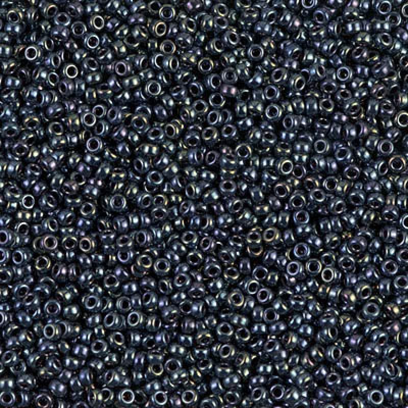 15/0 Miyuki Seed Beads - 5g Bag β Gunmetal Iris - Colour 456