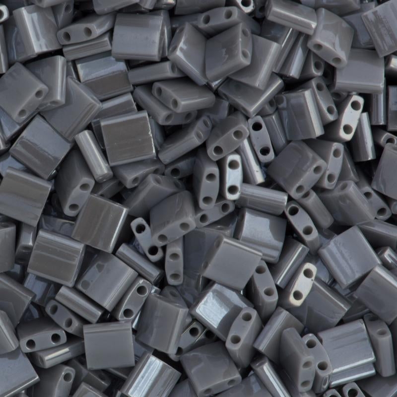 Miyuki Tila Beads - 5g Bag – Opaque Grey Luster