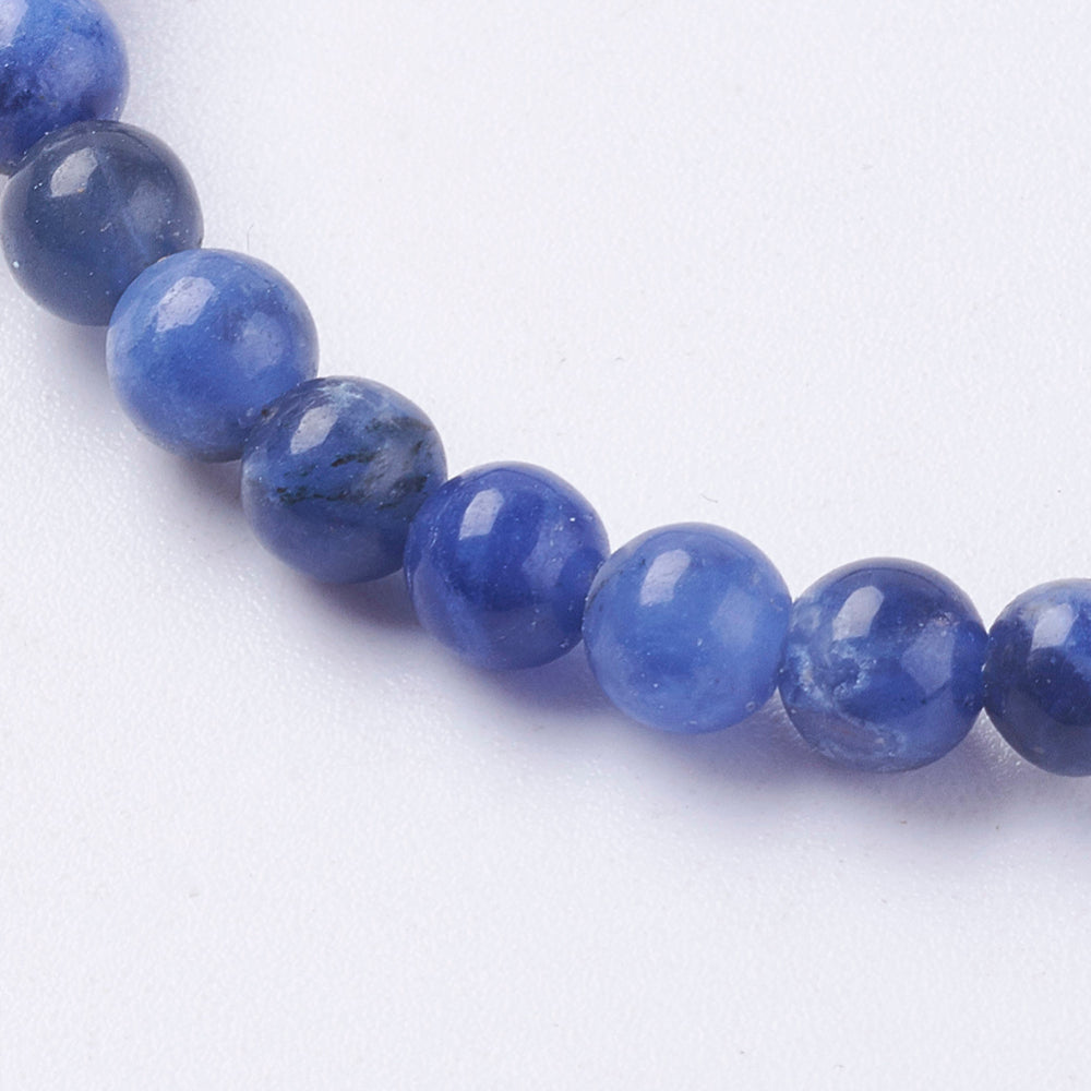 4mm Natural Sodalite Gemstone Round Strand – Approx45 Beads