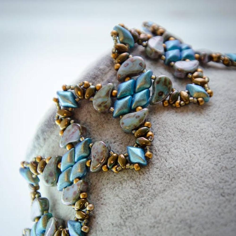 Oloria PaisleyDuo & GemDuo Bracelet Pattern - Instant Download or Printed Copy