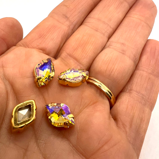 9x14mm Lemon Stone - Pack of 4 - Light Topaz AB