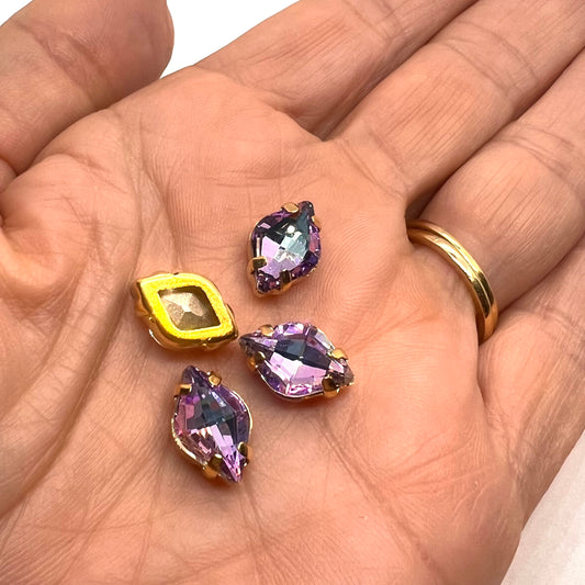 9x14mm Lemon Stone - Pack of 4 - Vitrail Light