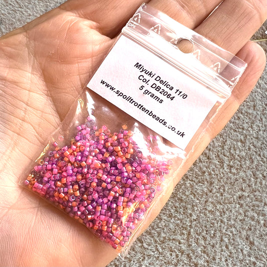 11/0 β Miyuki Delica - 5g Bag β Luminous Mix 4 β DB2064