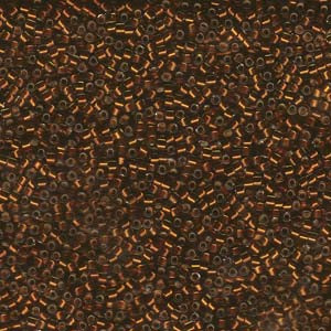 11/0 – Miyuki Delica - 5g Bag – Silver Lined Glazed Dark Honey – DB1682